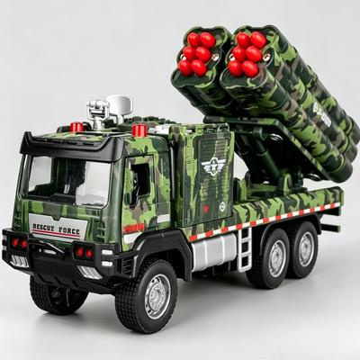 1:32 Maßstab Raketenfahrzeug Modellauto Spielzeug Bewegliche Teile Türen Öffnen Legierung Militärfahrzeuge Modelle Spielzeug Tischdekoration