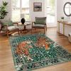 Luxury Retro Wild Animal Pattern Rectangular Rug Anti Slip Easy Clean Sofa Coffee Table Area Rug Home Decor