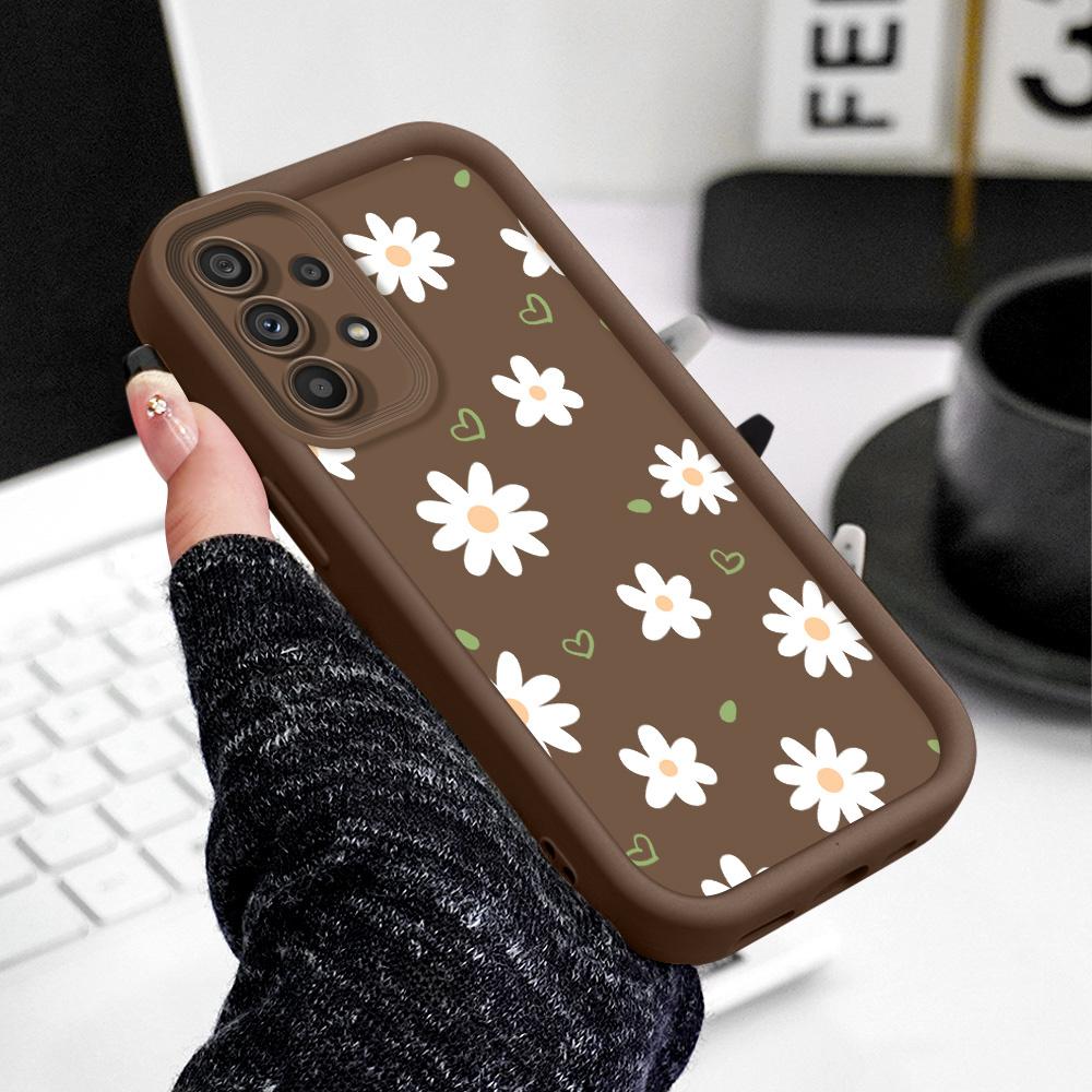 Floating Daisies Phone Case For Samsung Galaxy A54 A34 A14 A73 A53 A33 A23 A13 A72 A52 A52S A32 A22 A71 4G 5G Staircase Soft Cov