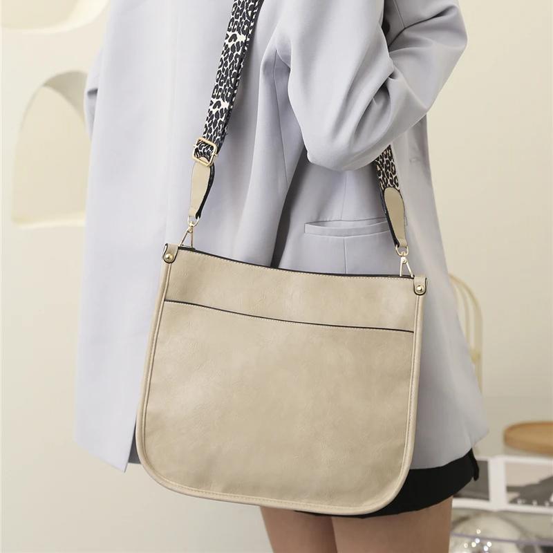 Damskie skórzane torby typu crossbody z PU, damskie małe, urocze torby na ramię, kobiece modne, w kolorze krowy, w kolorze lamparta, pasek dla dziewczynki
