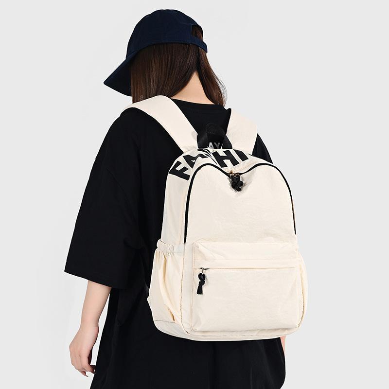Schoolbag1011 new college student lightweight Korean lazy style ins schoolbag female junior high school student Mori high-end backpack