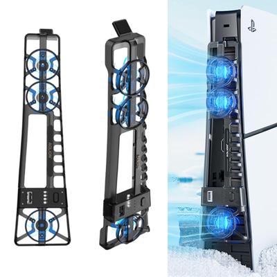 PS5 Slim Cooling Cooling Fan for PS5 Fan Speed LED USB Memory External Cooling Easy Rapid Heat Cooling Low Compatible with Both Disc and Digital