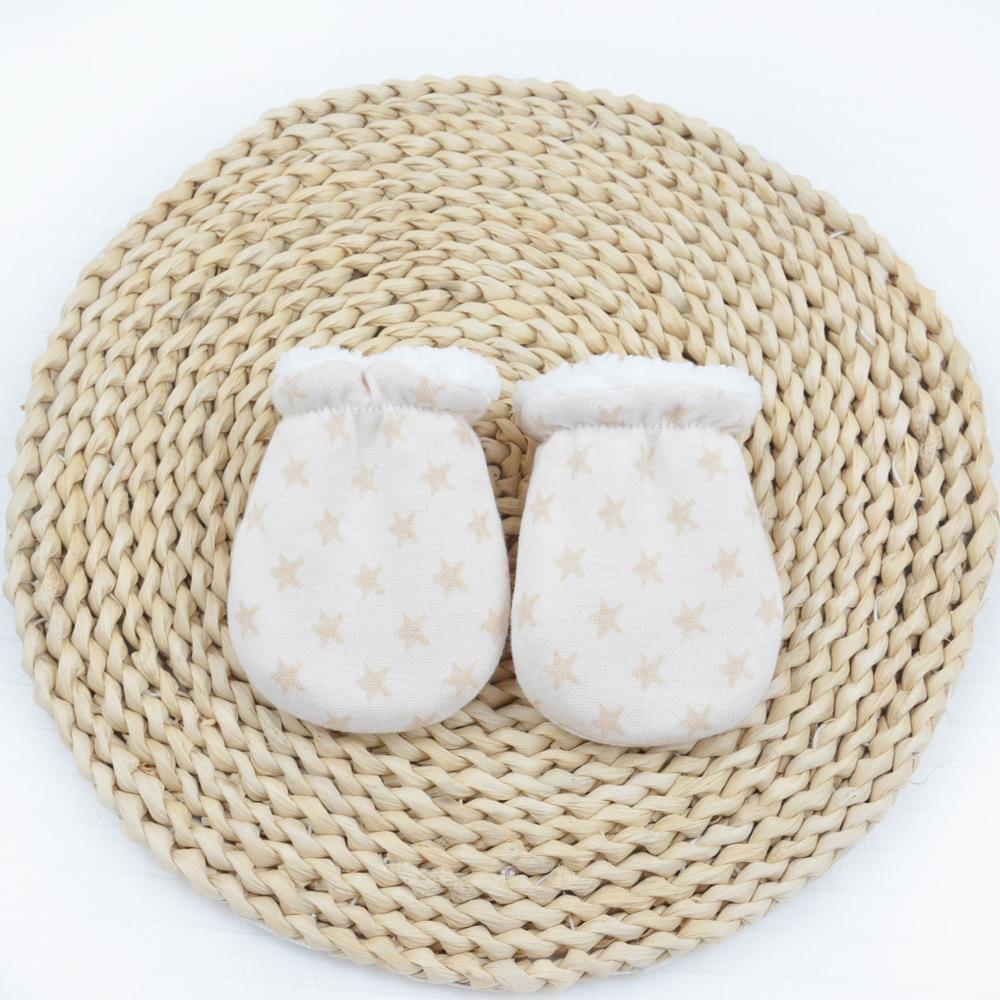 Warm Wool Newborn Mittens for Boy Girl Candy Solid Color Toddler Glove Autumn Winter Anti-scratch Face Cashmere Baby Glove