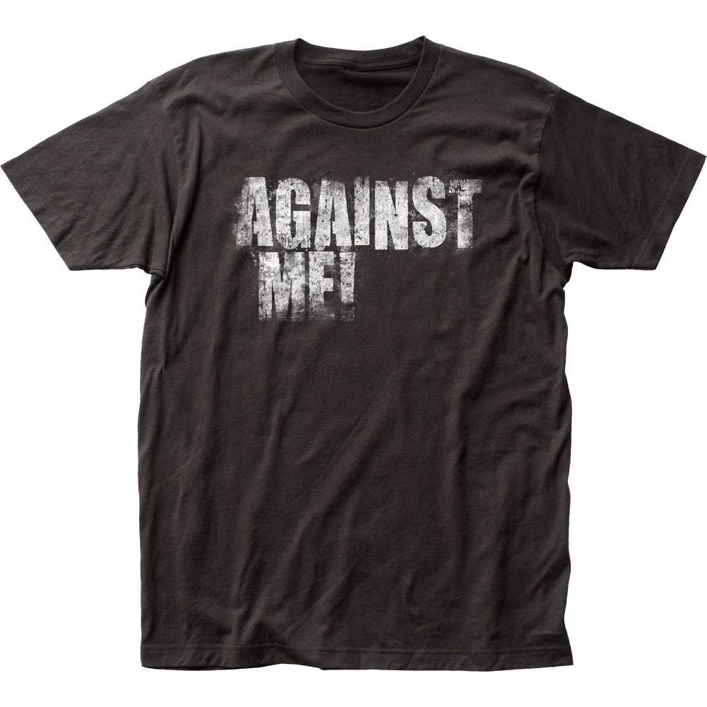 

Against Me! Logo Mens T T-Shirt Music Classic Concert Rock Band Tee New Black S