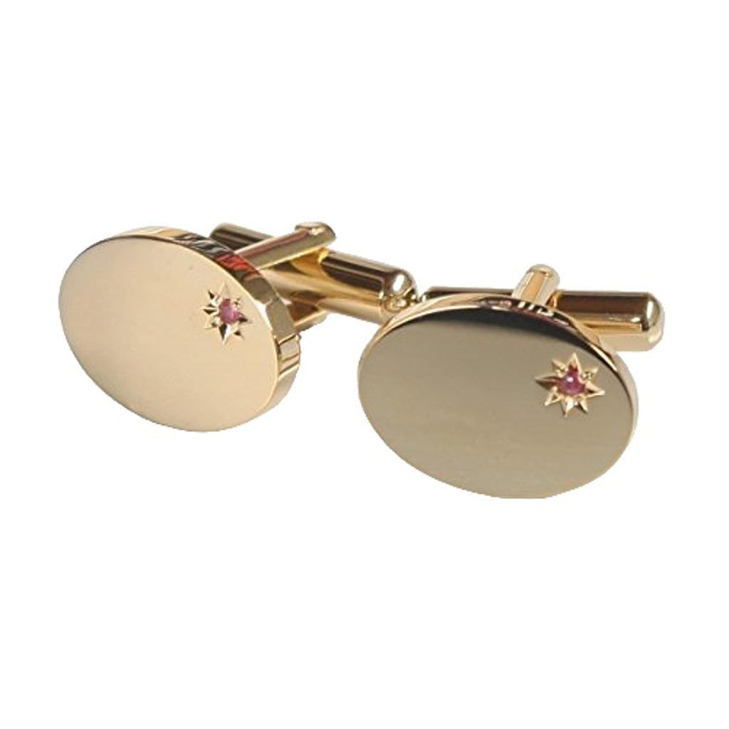 Kamakura Cufflinks Workshop July Birthstone Gold Ruby Cufflinks (Cufflinks, Cufflinks)