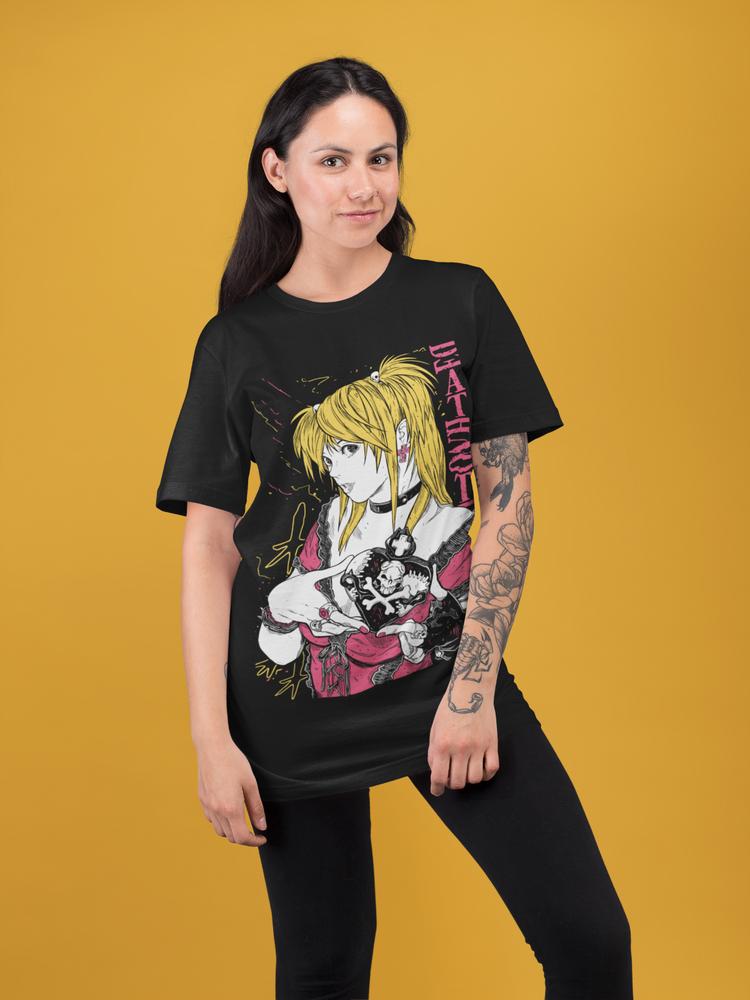 Death Note Misa Amane T-Shirt Manga Anime Schwarzes T-Shirt Größe S bis 5XL