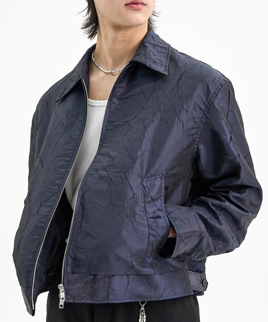 Trip Le Sens Pleated Crop Blouson_Black