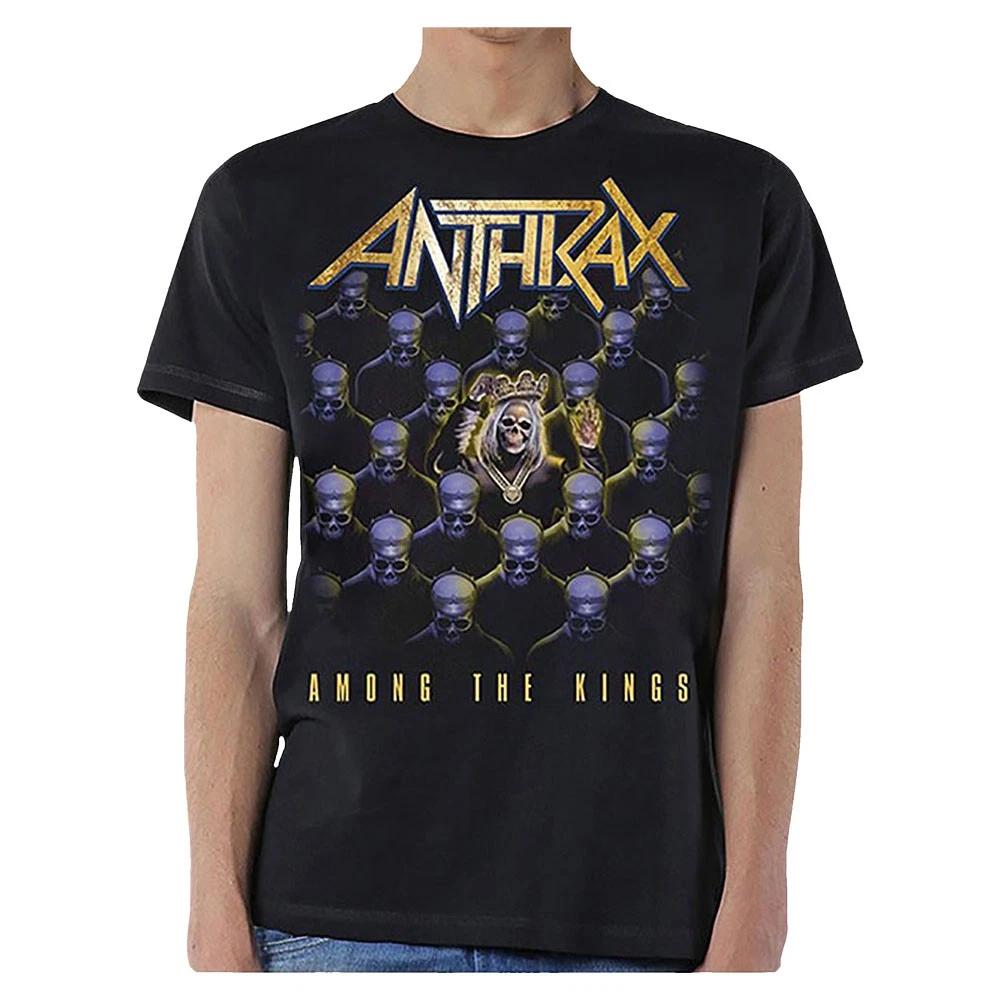 Men s Anthrax Among The Kings Slim Fit T-shirt Small Black XL