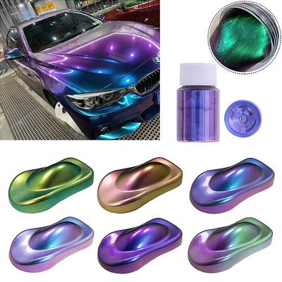 Car Chameleon Coating Pigments Paint Powder Mirror Discolored Pearlescent Arts Auto Decoration Bike Motorcycle Accessories