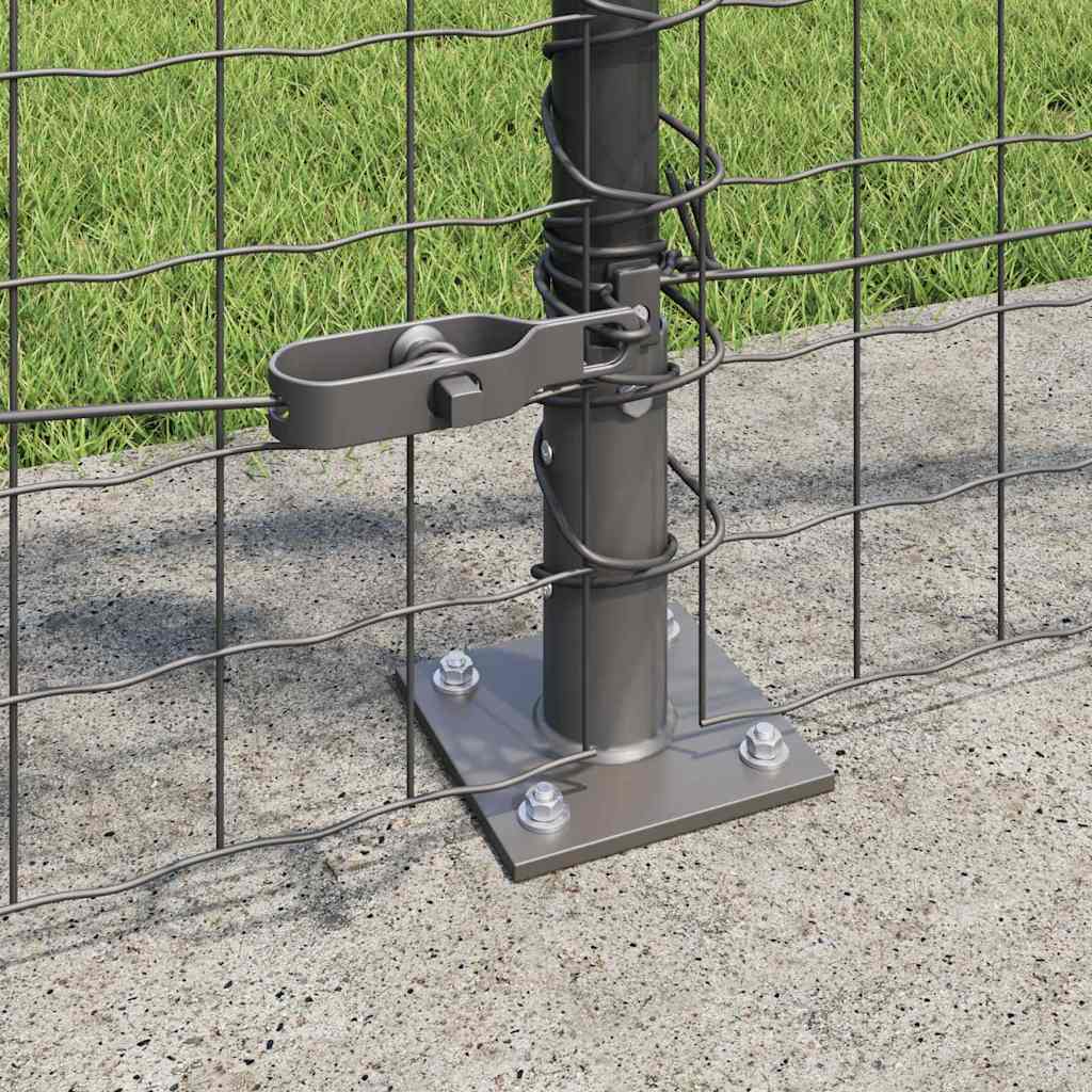 Zaunpfosten für Betonmontage 7 Stück Grau
