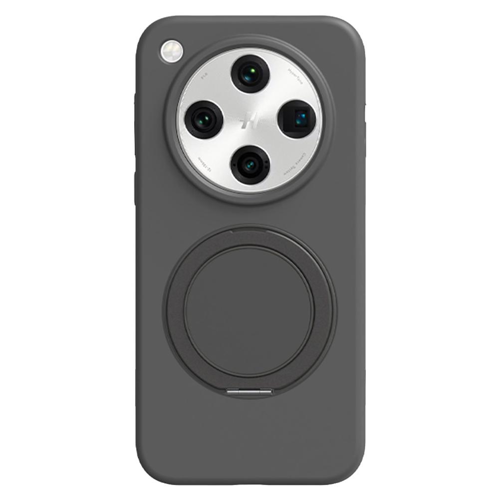 For Oppo Find X8 5G Magnetic Case Rotating Kickstand Liquid Silicone PC Phone Cover Skin Touch G