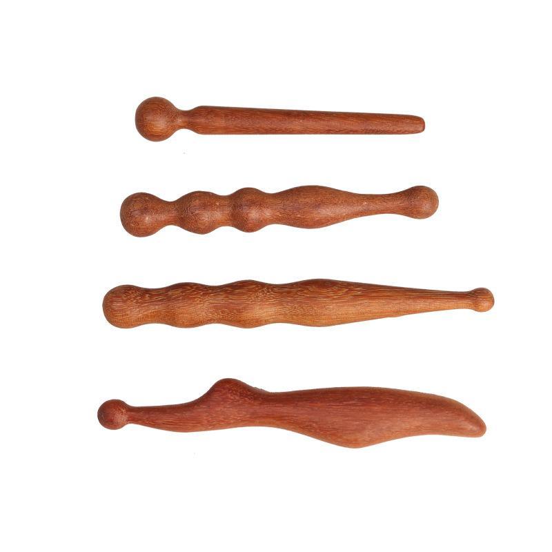 Premium Wooden Acupoint Massage Stick Multi-use Meridian Massage Tool for Foot Head Body Relaxation Daily Beauty Care