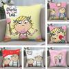 Charlie and Lola Anime Cushion Cover Soft Plush Fabric DoubleSided Printed Sofa Cushion Cover for All Seasons Home Decor Gift