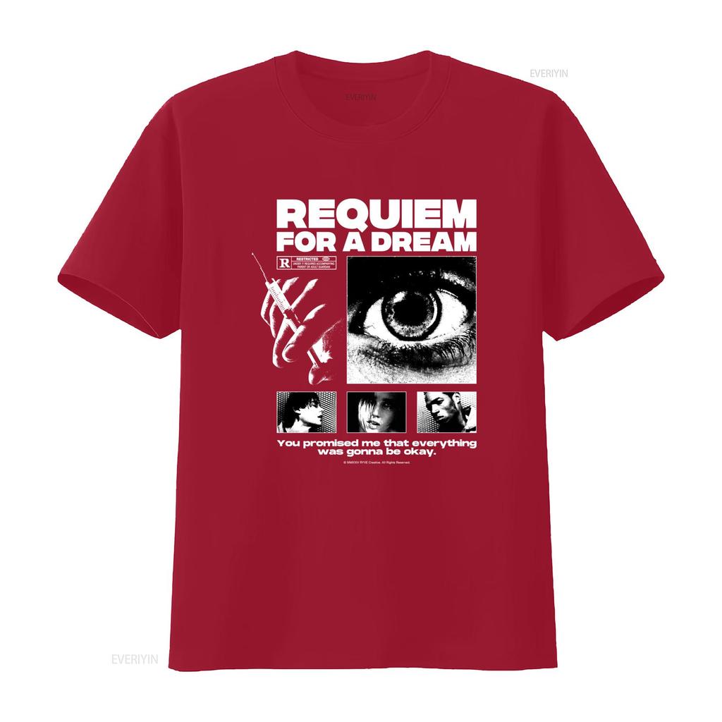 Requiem For A Dream T Shirt By Ryve Creative Movie Inspired Design with Iconic Imagery Vintage Washed Versatile Slightly