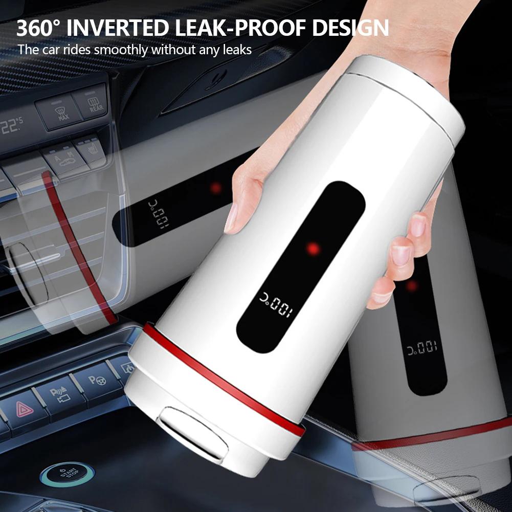 Portable 500ml Car Electric Kettle 12V 24V 316 Stainless Steel Heating Cup Vehicle Auto Boiling Water Warmer Thermos