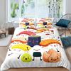 Japanese Sushi Duvet Cover King Size Microfiber Cute Cartoon Food Theme Bedding Set Quilt Cover