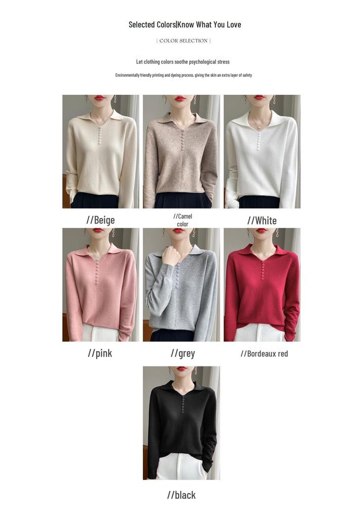 Women's British Style Buttoned Lapel Knit Cardigan - Autumn/Winter Retro Cable Knit Sweater