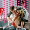 6/8Pieces Love Heart Ornament Valentines Day Heart Hanging Strips For Valentines Day And Wedding Decoration