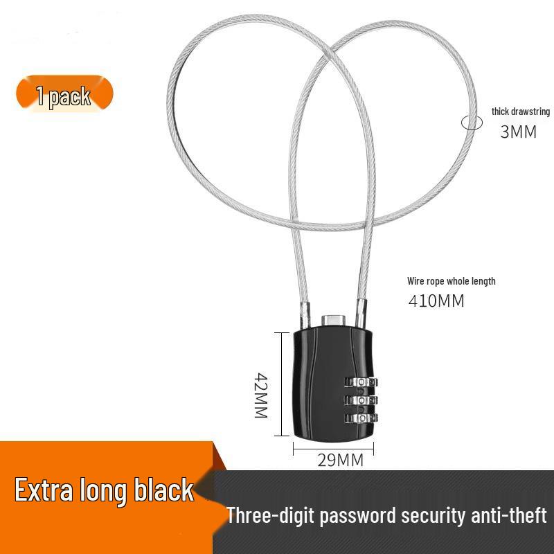 Helmet D-Type Universal Combination Lock for Bikes and Motorcycles