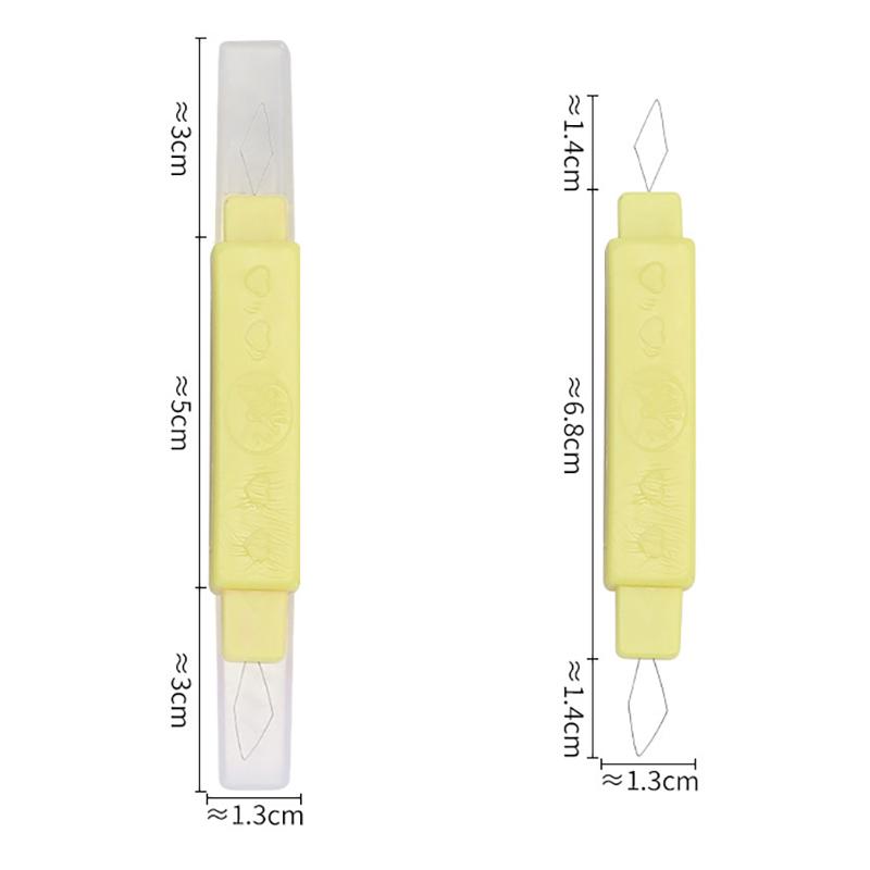 1Pc Home Thread Cutter Double Head With Protective Cover 2-In-1 Sewing Needle Threader Seam Ripper Dual Purpose Sewing Tool