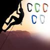 For Climbing D Shape Clip Carabiner Backpack Hook 22g Aluminium Carabiner