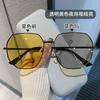 Sunglasses Polygon Sunscreen Shade Summer UV Protection Sunglasses Women's New Metal Frame