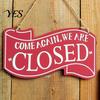 Open Closed Wood Sign Sign, with Lanyard, Retro Decorative Door Double-Sided Printed for Bars Cafes Wall Decor Old-fashioned