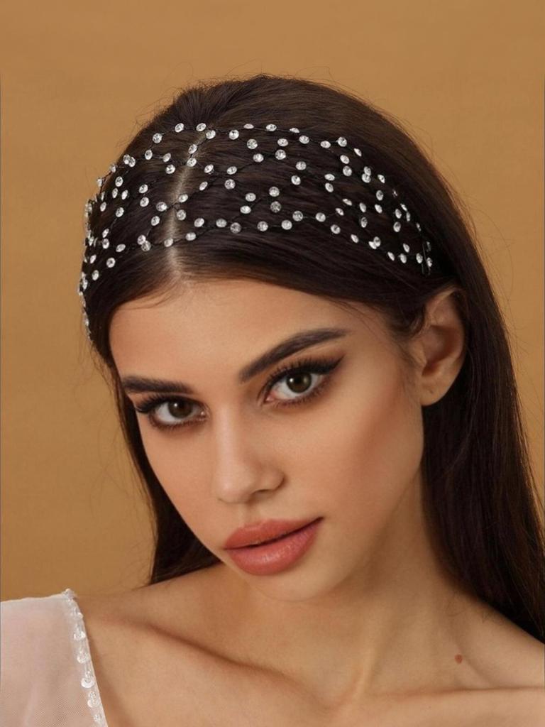 Simulated Pearls Headband Hair Chain for Bridal Wedding Headdress Tiara Jewelry Women Hair Accessories Wedding Noiva Hairbands