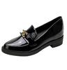 Fashion Women's Shoes Spring and Autumn 2024 New Black Pointed British Style Small Leather Shoes Loafers Single Shoes Vulcanized
