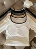 Korean Autumn/Winter Square Collar Long-Sleeve Velvet T-Shirt with Chest Pads for Women - Slim, Versatile, Warm Bottoming Top