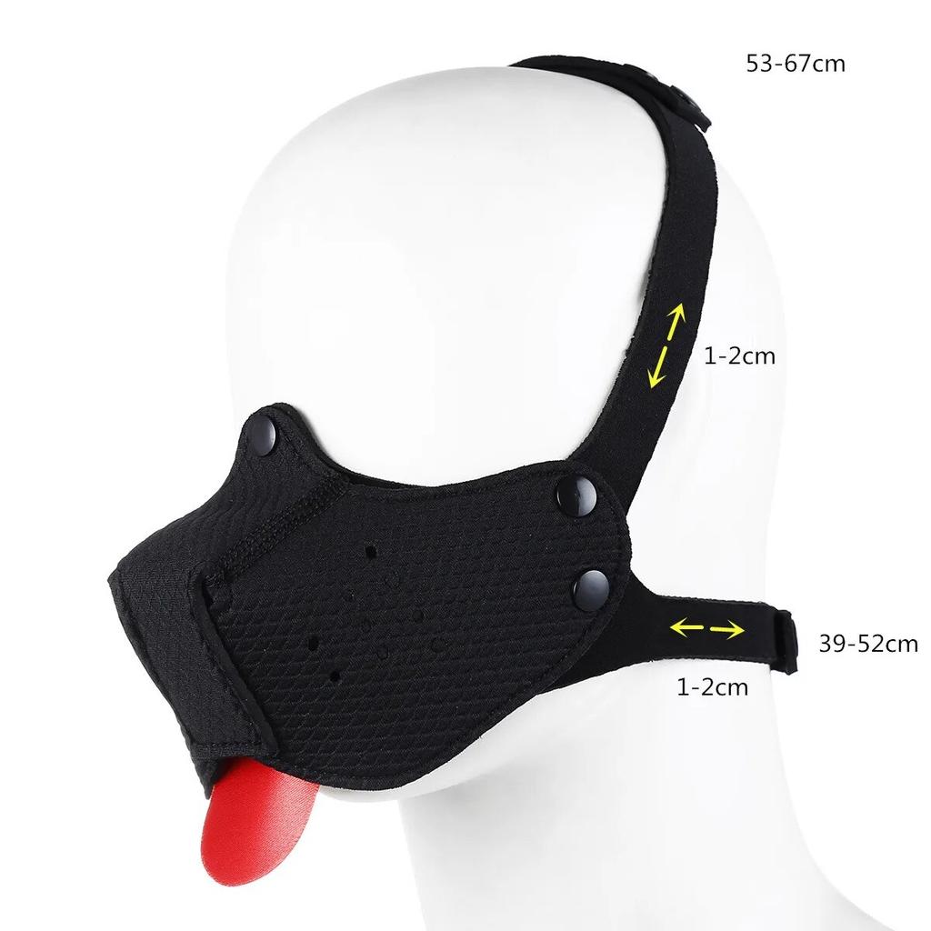 New Sexy Fetish Bondage Dog Rubber Hood Mask with Detachable Nose for Women Bdsm Puppy Play Mask Flirt Erotic Products