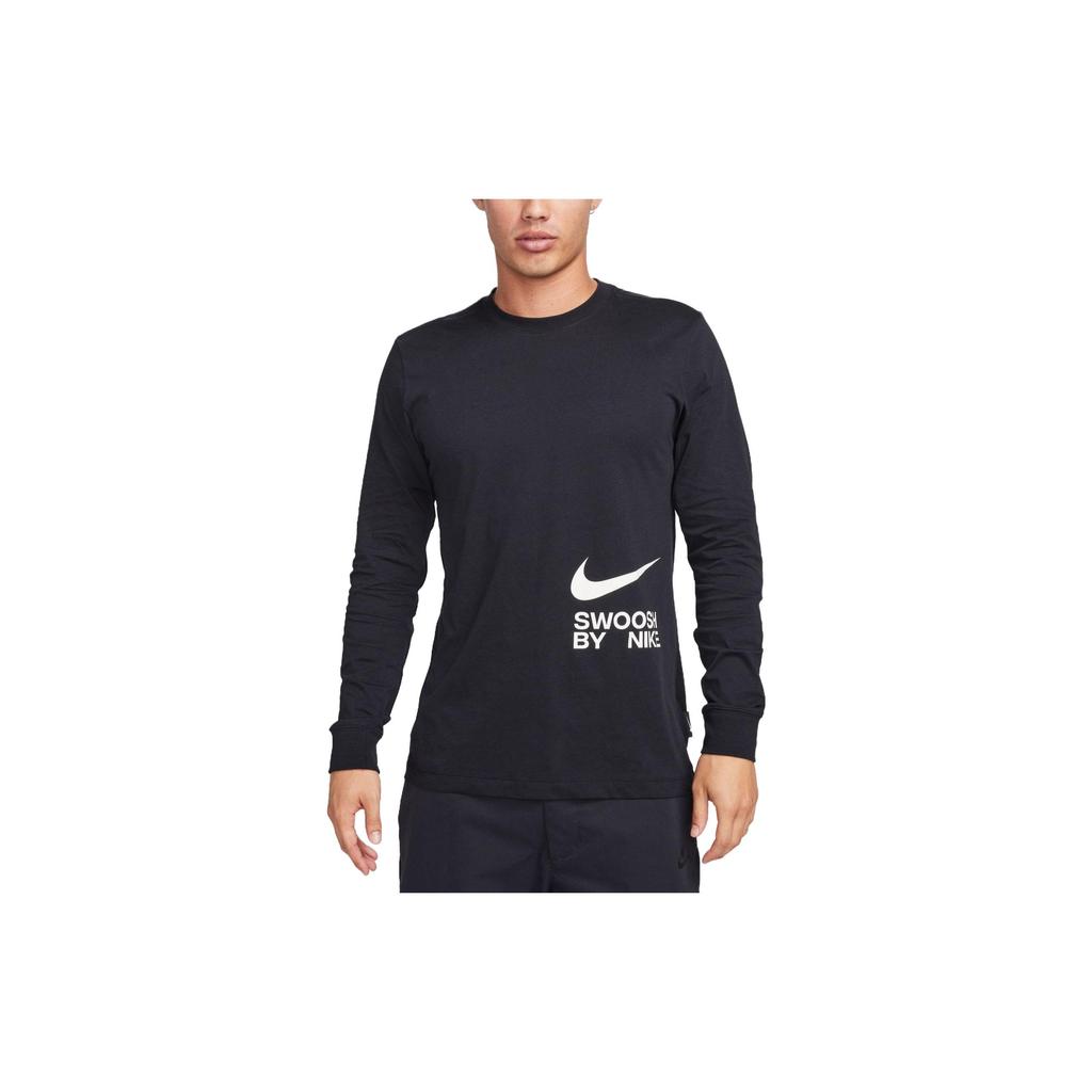 Nike Sportswear Swoosh By Nike Long Sleeve T Shirt Black FJ1120-010