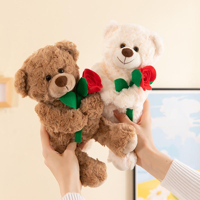 Romantischer Rosen-Teddybär Plüschtier für Paare Valentinstagsgeschenk