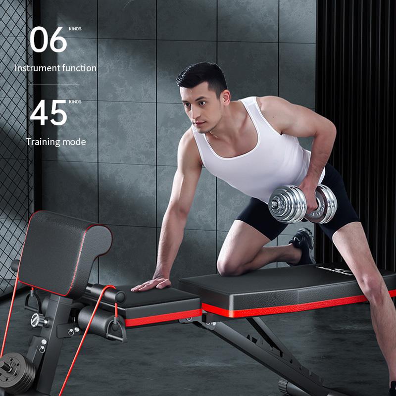 Fully foldable adjustable fitness bench, exercise use fitness dumbbell bench, multi-functional Roman chair, inclined bench