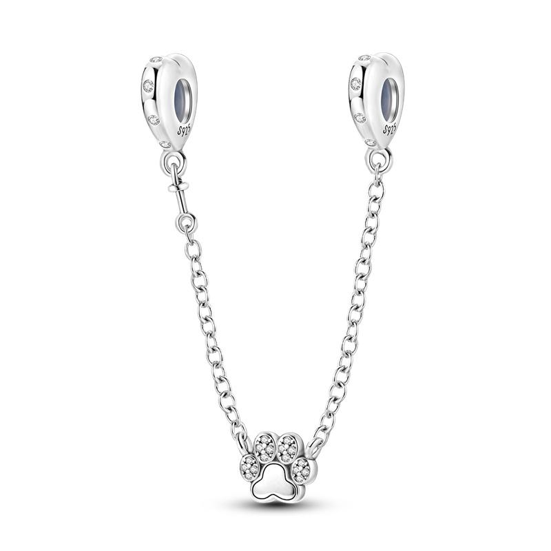 Copper Cute Cat Claw Pink Charm Beads For 3Mm Original Bracelet Diy Fine Jewelry Making