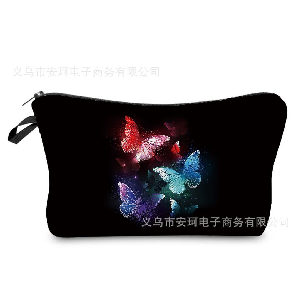Women Flower Print Cosmetic Bag Toiletries Organize Travel Storage Case 6662