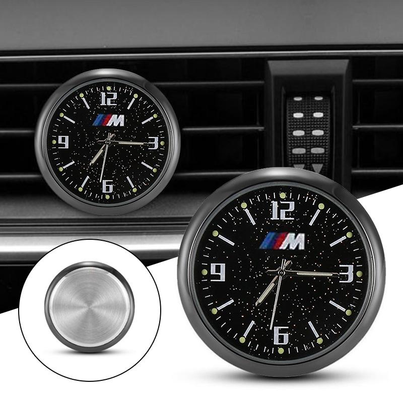 Car Electronic Clock Luminous Starry Sky Watches Quartz Watch For BMW X1 X2 X3 X4 X5 X6 X7 GT E53 E70 E71 F25 E84 M Sticker FY0