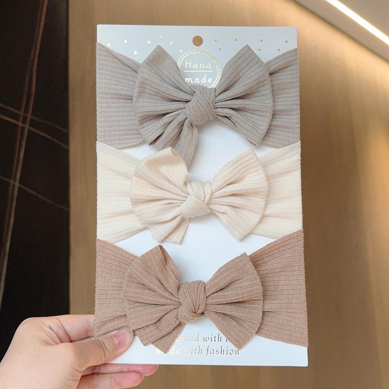 3pcs Baby Girl Bows Headband Newborn Turban Hairband Accessory Kids HairBand Outdoor Toddler Children HeadWrap Hair Accessories