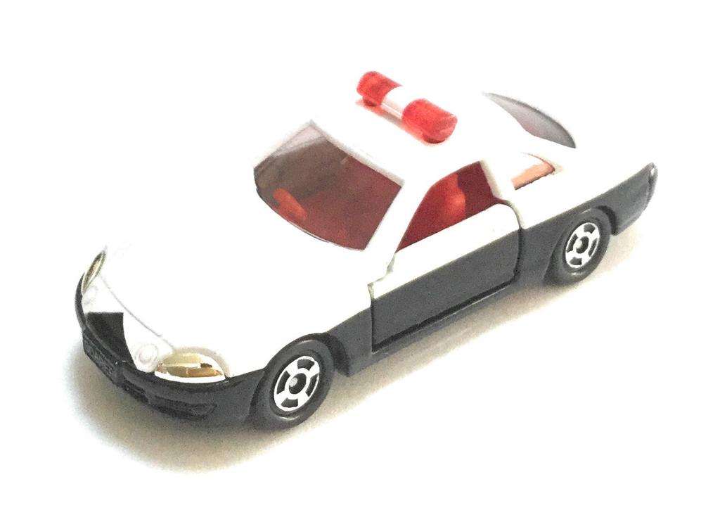 Tomica 90 Toyota Soarer Patrol Car Red TOMY Logo 1/63