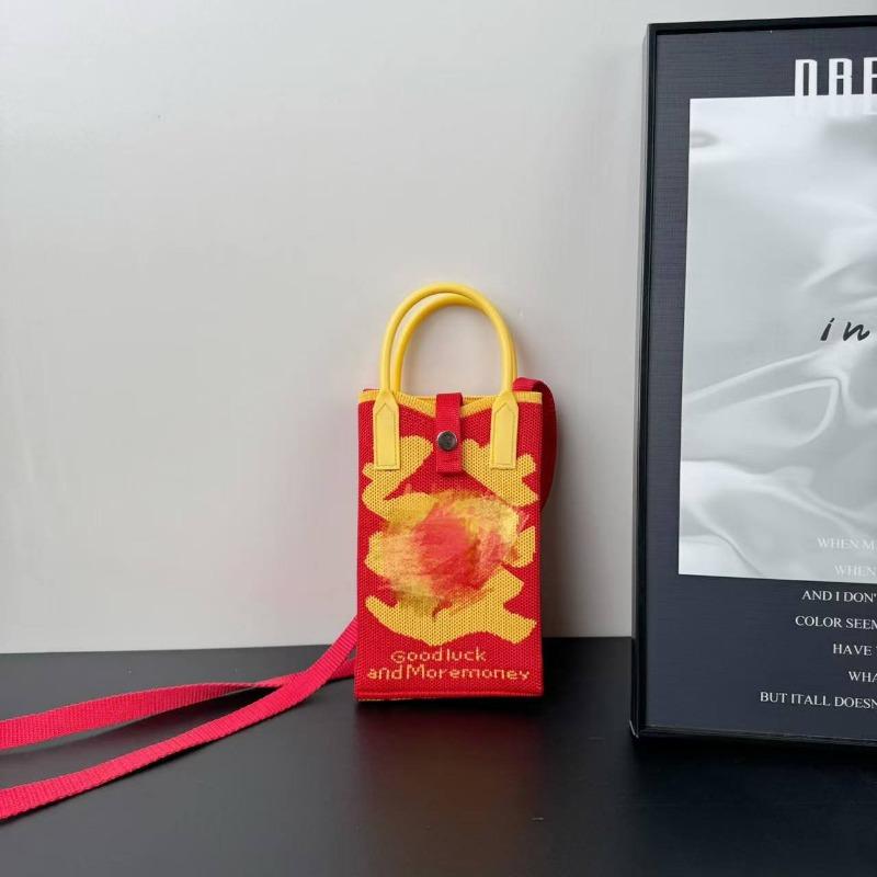 New Holiday Knitted Mobile Phone Bag New 2 Blessings Series Personalized Versatile Messenger Bag High-end Bag