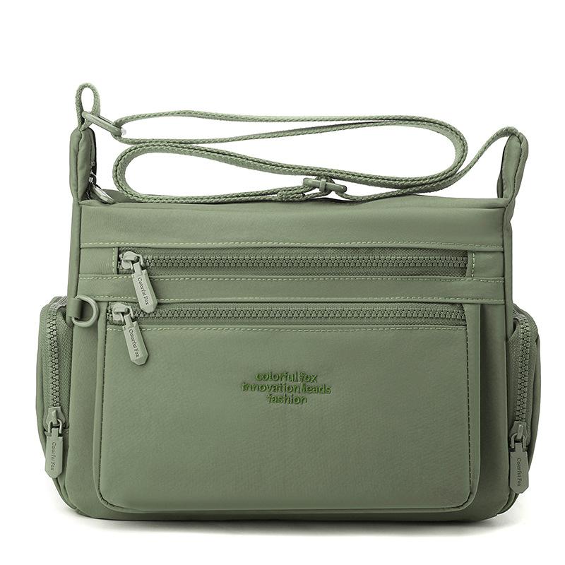 Ny dam stor kapacitet axelväska flerlagers stänkskyddad nylon budväska