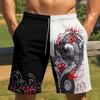 Dragon Fire Flame Boxing Shorts 3D Print Fighting Training Unisex Men Women Quick Dry Fitness Gym Sport Workout Casual Streetwear