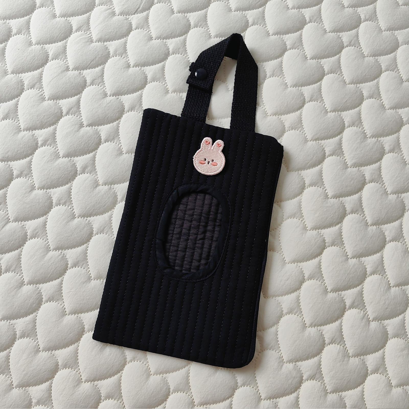 Cotton Quilted Hanging Wet Wipe Pouch Reusable Wet Tissue Storage Bag for Mom Travel