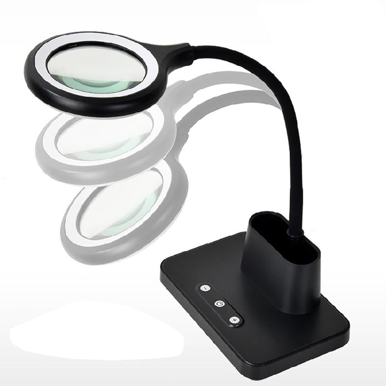 USB Charging 5 Times Zoom Magnifying Tool With Selectable Light Tone For Detailed Work Crafts Reading Elderly Artisans