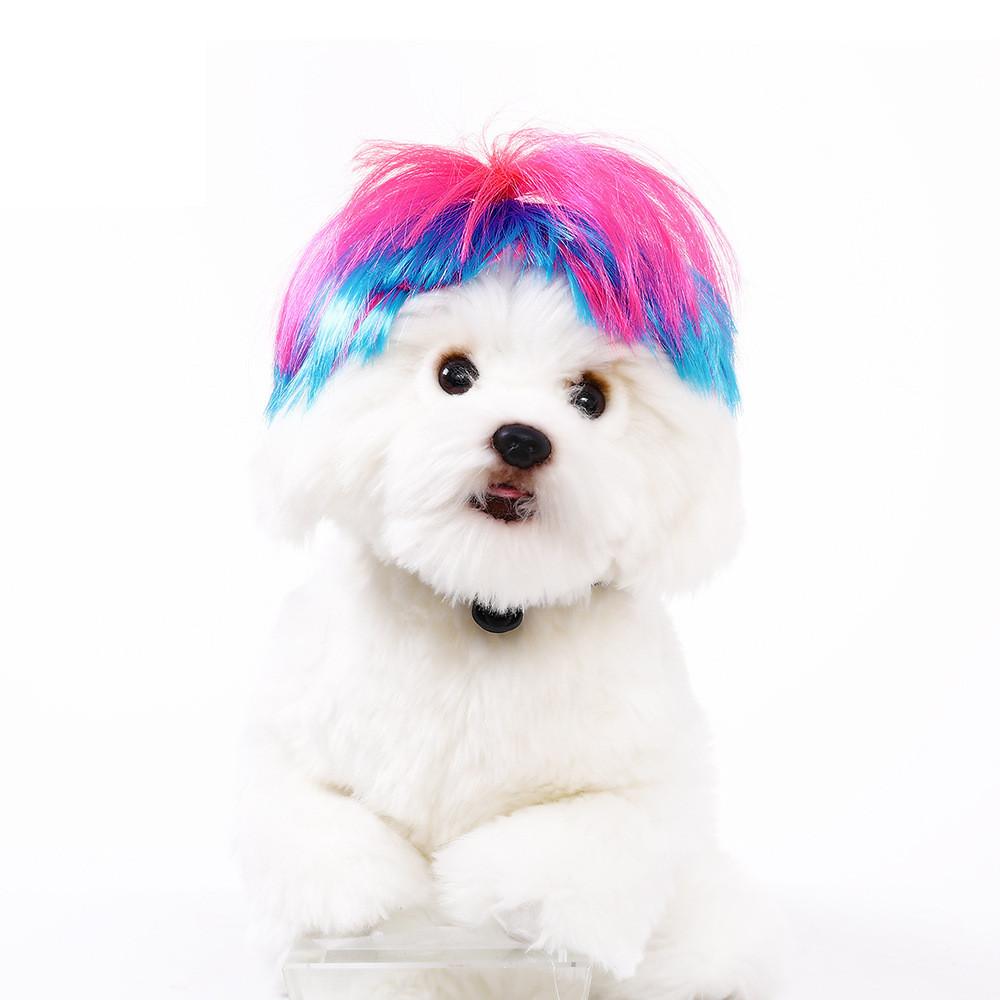 Adorable Pet Wig With Bangs For Dogs And Cats In Vibrant Colorful Options For Parties
