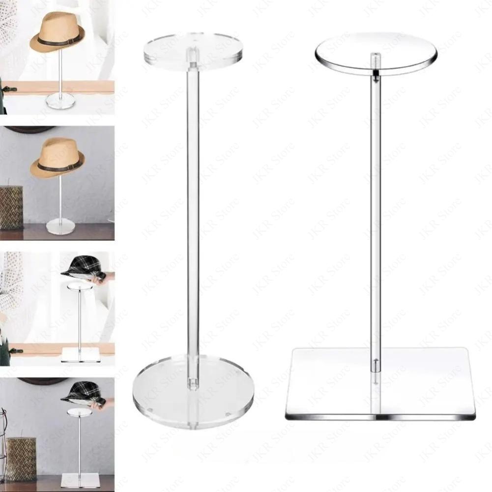 New 30cm Cap Display Stand Acrylic Transparent Wig Display Rack Hat Riser Bracket for Watch Display Hat Jewelry Shop