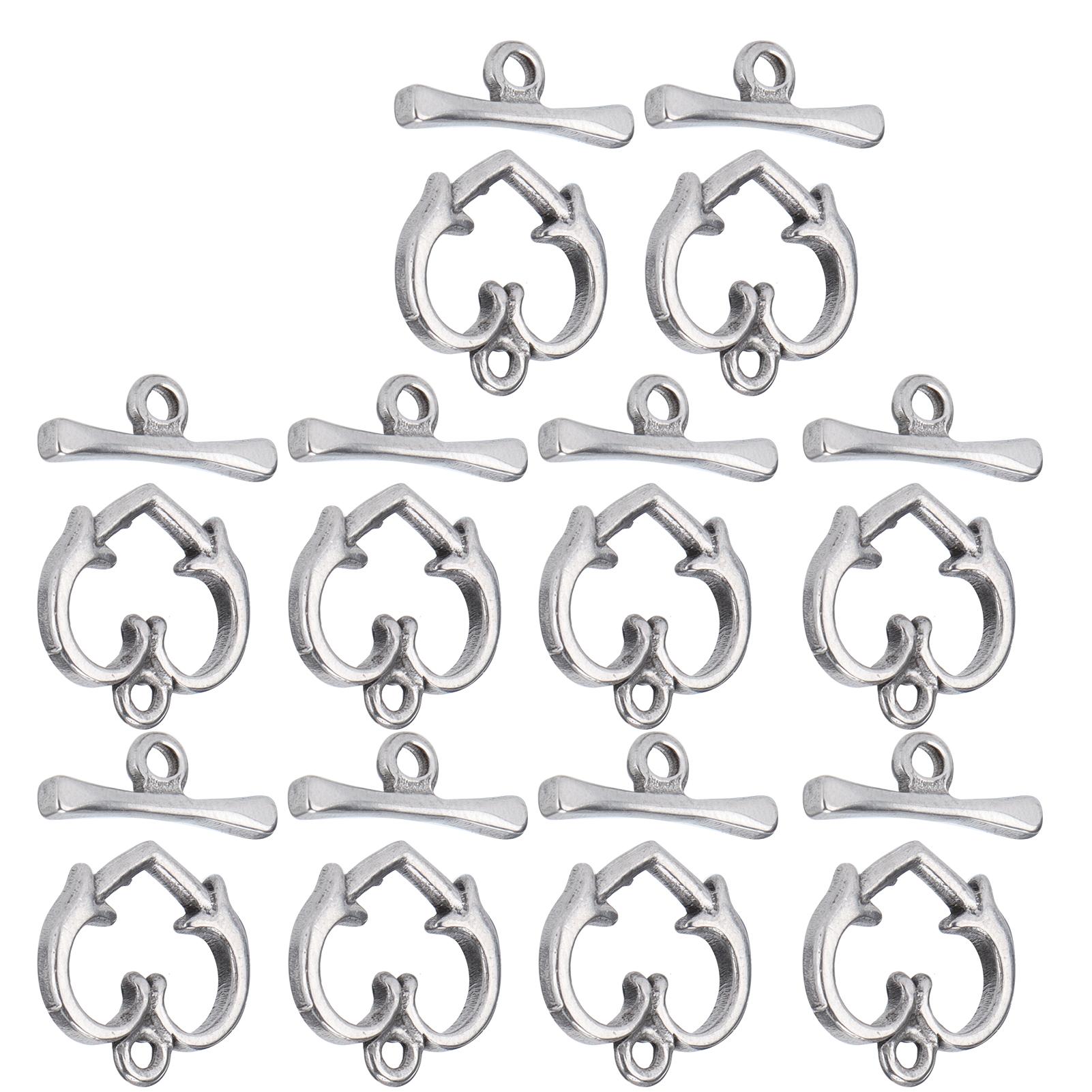 

20 шт. OT тумблерная застежка из нержавеющей стали в форме сердца, ювелирная фурнитура для DIY рукоделия