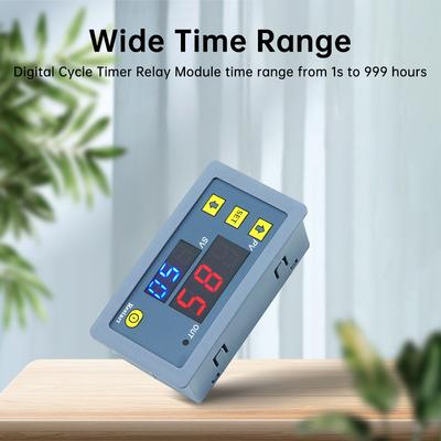 AC 110V-220V DC12V/24V Digital Time Delay Relay LED Display Cycle Timer Control Switch Adjustable Timing Relay Time Delay Switch