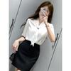 Women's Elegant Mid-Sleeve White Blouse