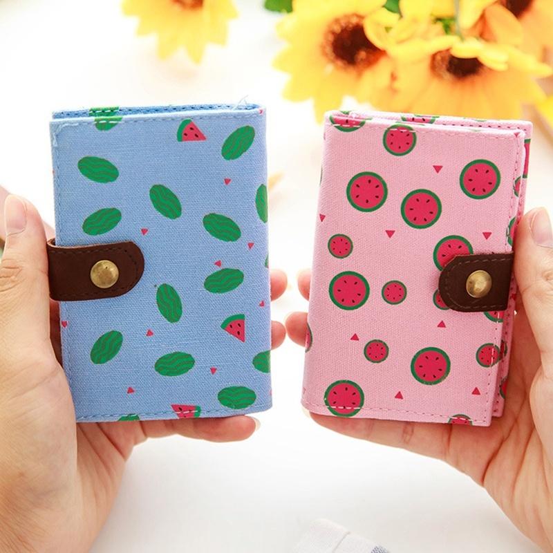 Frucht-Druck Kreditkartenhalter Damen Ausweishalter Geldbörse Geldscheinhalter Canvas Halter Tasche